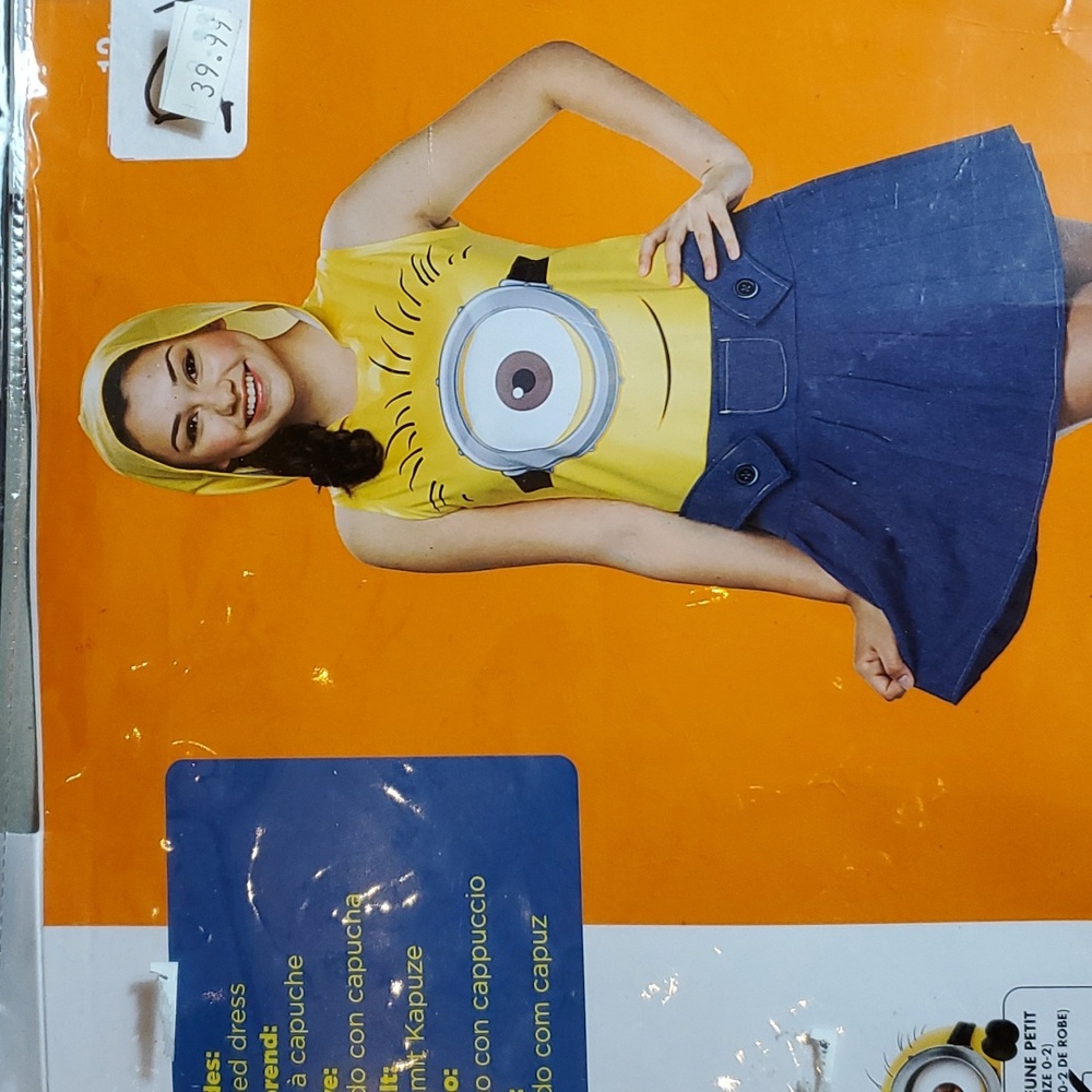 Teen Minion Despicable Me Halloween Costume Hoodded dress